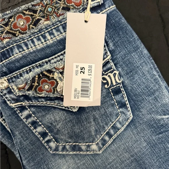 Miss Me Light Blue Flare Jeans - Picture 3 of 5